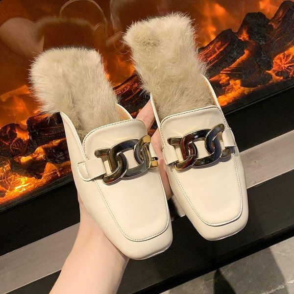 luxury golden chain slippers soft warm plush square toe gingham slides socofy slip on loafers mules flip flops zapatillas mujer, Black
luxury golden chain slippers soft warm plush square toe gingham slides socofy slip on loafers mules flip flops zapatillas mujer, Black