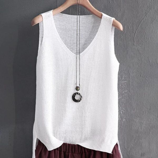 women's tanks & camis casual women solid color v neck sleeveless knitted vest loose blouse tank top, White
women's tanks & camis casual women solid color v neck sleeveless knitted vest loose blouse tank top, White