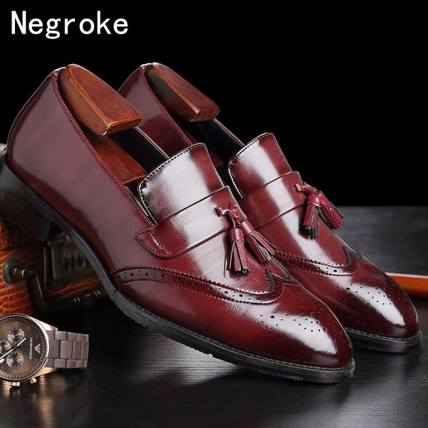 dress shoes 2021 classical pu leather men pointed toe oxfords slip on loafers luxury brogue formal business wedding flat zapatos, Black
dress shoes 2021 classical pu leather men pointed toe oxfords slip on loafers luxury brogue formal business wedding flat zapatos, Black