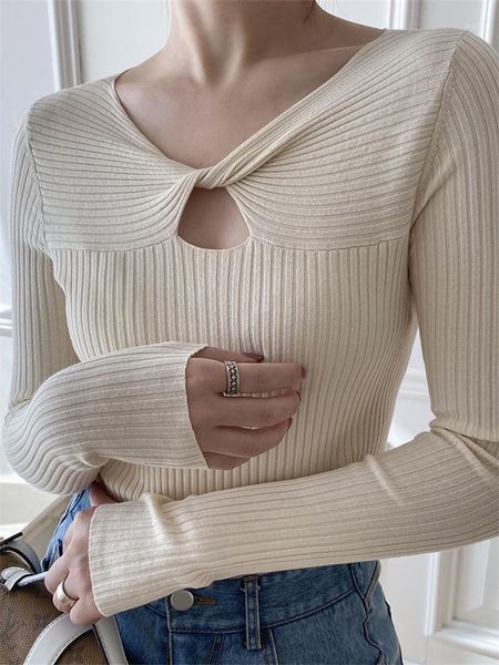 women's sweaters retractable knitted twisted openwork sweater autumn and winter solid color slim round neck sexy, White;black
women's sweaters retractable knitted twisted openwork sweater autumn and winter solid color slim round neck sexy, White;black