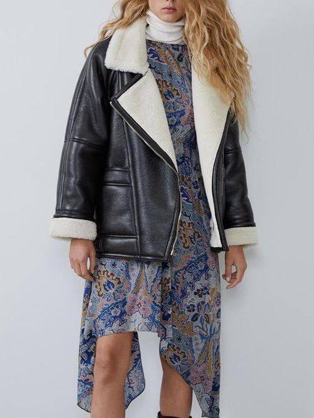 women's leather & faux 2021 fashion casual ly cool warm motorcycle women thicken brushed parkas streetwear winter pu biker jacket, Black
women's leather & faux 2021 fashion casual ly cool warm motorcycle women thicken brushed parkas streetwear winter pu biker jacket, Black