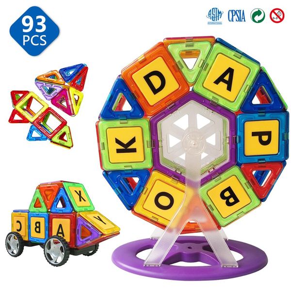 93pcs magnetic building blocks designer construction set big size magnetic tiles stem magnet educational toys for boys&girls
93pcs magnetic building blocks designer construction set big size magnetic tiles stem magnet educational toys for boys&girls