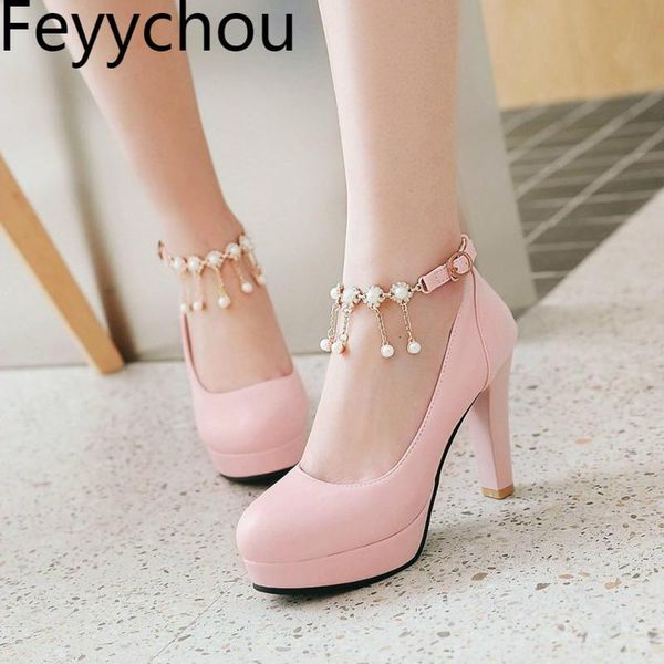 women pumps super high heels pearl buckle round toe platform 2021 fashion spring autumn pu sweet wedding black pink dress shoes
women pumps super high heels pearl buckle round toe platform 2021 fashion spring autumn pu sweet wedding black pink dress shoes
