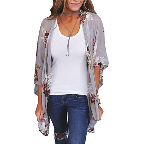 women chiffon quick dry sunscreen long smock printing loose thin blouse floral coat jacket shirt kimono cardigan women's blouses & shi, White
women chiffon quick dry sunscreen long smock printing loose thin blouse floral coat jacket shirt kimono cardigan women's blouses & shi, White