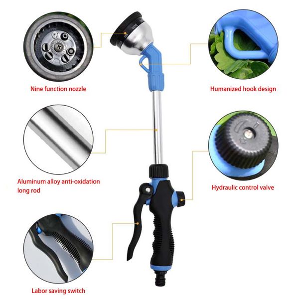water gun & snow foam lance lot 9 functions long rod spray hose nozzle guns garden irrigation plant watering car wash jet clean tool
water gun & snow foam lance lot 9 functions long rod spray hose nozzle guns garden irrigation plant watering car wash jet clean tool