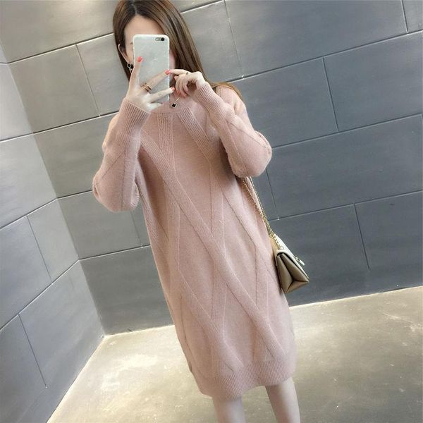 women's sweaters women spring auturm winter warm long dress fashion plaid round neck ladies straight elegant sleeve female clothing, White;black
women's sweaters women spring auturm winter warm long dress fashion plaid round neck ladies straight elegant sleeve female clothing, White;black