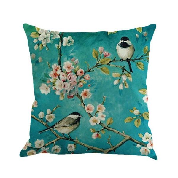 pillow case household woven linen geometric painting cushion home decorative throw cover bohemia paisley style 45*45 cojines y9