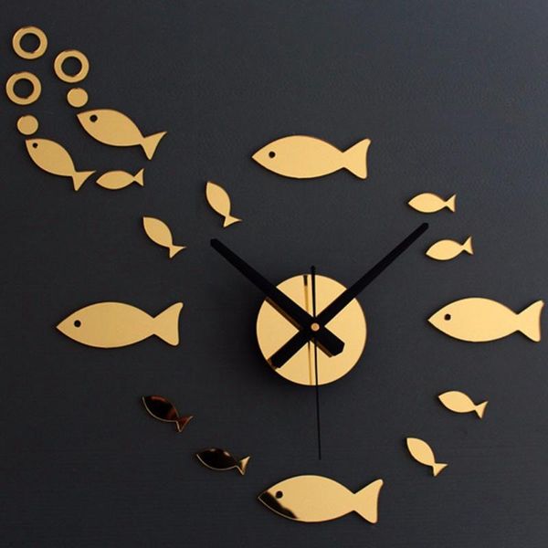 wall clocks simple mute 3d clock diy acrylic mirror small fish sticker living room kid's house children gifts home decoration
wall clocks simple mute 3d clock diy acrylic mirror small fish sticker living room kid's house children gifts home decoration