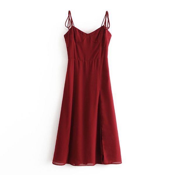 summer women dress solid spaghetti strap v-neck mid-calf split casual fashion female clothes es 210517, Black;gray
summer women dress solid spaghetti strap v-neck mid-calf split casual fashion female clothes es 210517, Black;gray