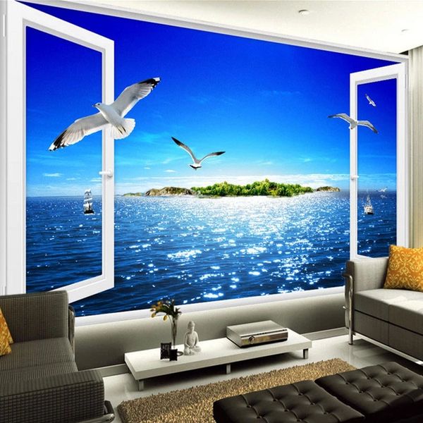 custom mural 3d window sea view wall painting beach island seagulls living room wallpaper waterproof
custom mural 3d window sea view wall painting beach island seagulls living room wallpaper waterproof
