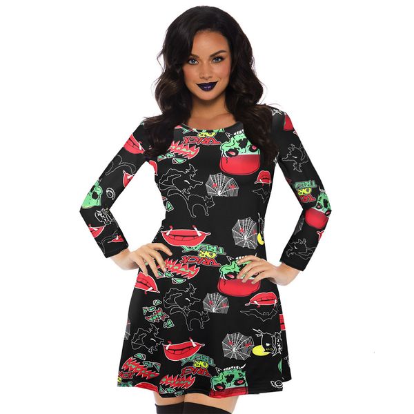 halloween female autumn and winter fashion cosplay combined costume print set long sleeve dress festival clothes, Black;gray
halloween female autumn and winter fashion cosplay combined costume print set long sleeve dress festival clothes, Black;gray