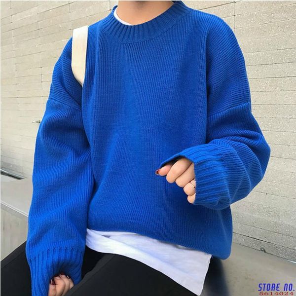 women's sweaters fall 2021 korean chic knitted female loose streetwear solid long sleeve women fashion split pullovers jumper, White;black
women's sweaters fall 2021 korean chic knitted female loose streetwear solid long sleeve women fashion split pullovers jumper, White;black