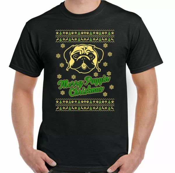 christmas pug merry puggin mens funny pet dog puppy pugmas t-shirt, White;black
christmas pug merry puggin mens funny pet dog puppy pugmas t-shirt, White;black