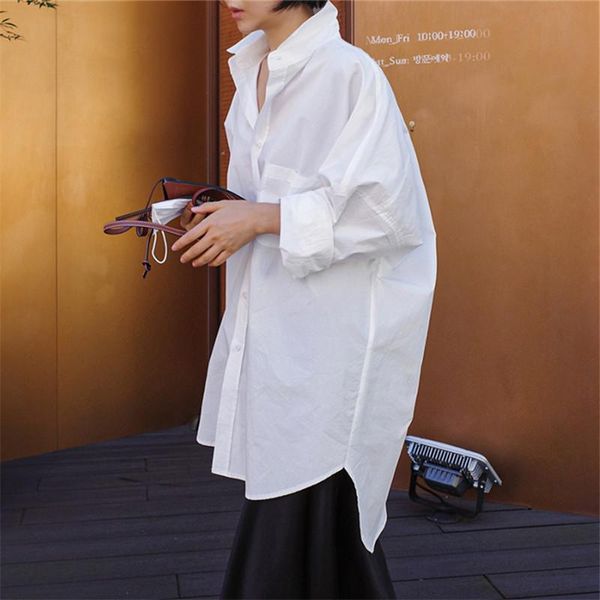 women's t-shirt loose size shirt bat sleeve baby bf style casual student medium length irregular bottom coat, White
women's t-shirt loose size shirt bat sleeve baby bf style casual student medium length irregular bottom coat, White