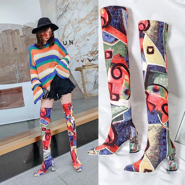 boots 2021 women over the knee high fashion all match metal square head autumn shoes elegant size 34-43, Black
boots 2021 women over the knee high fashion all match metal square head autumn shoes elegant size 34-43, Black