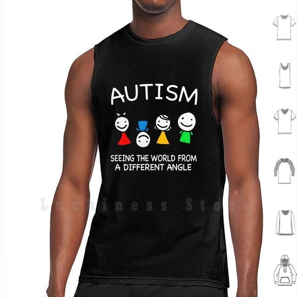 autism seeing the world from mens a different angel mom strong cotton men diy, White;black
autism seeing the world from mens a different angel mom strong cotton men diy, White;black