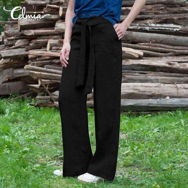 women's pants & capris celmia s-5xl women baggy long trousers fashion vintage cotton wide leg elastic waist casual solid palazzo pantal, Black;white
women's pants & capris celmia s-5xl women baggy long trousers fashion vintage cotton wide leg elastic waist casual solid palazzo pantal, Black;white