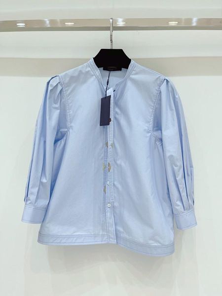 women's blouses & shirts the 2021 metal ribbon shirt 0813, White 
women's blouses & shirts the 2021 metal ribbon shirt 0813, White