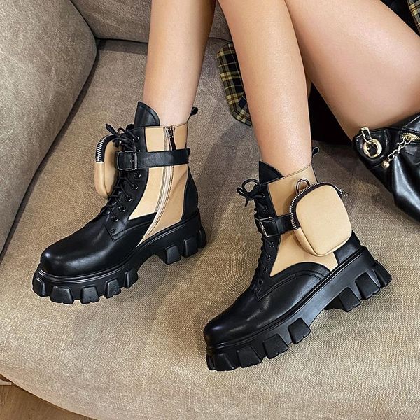 boots women autumn shoes patent leather combat female lace-up trend storage small objects space package women's ankle, Black
boots women autumn shoes patent leather combat female lace-up trend storage small objects space package women's ankle, Black