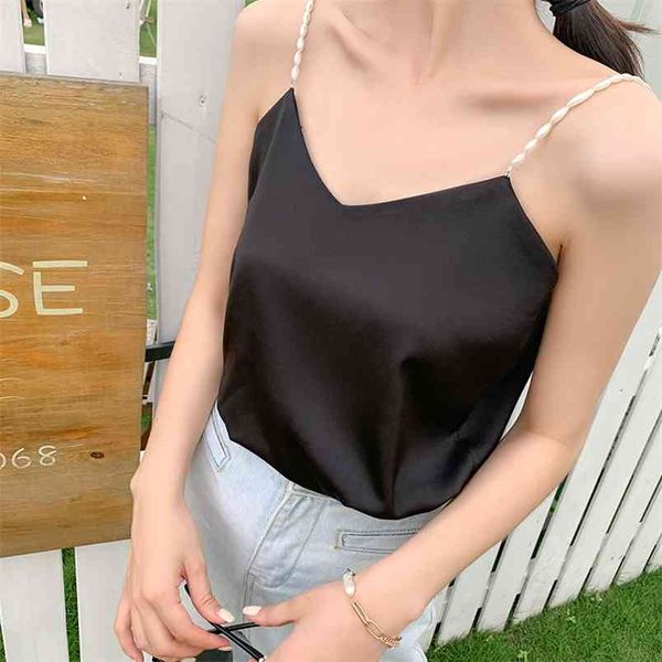 casual v-neck solid satin woman camis tank render chiffon sleeveless pearl ole halter y2k 210507, White
casual v-neck solid satin woman camis tank render chiffon sleeveless pearl ole halter y2k 210507, White
