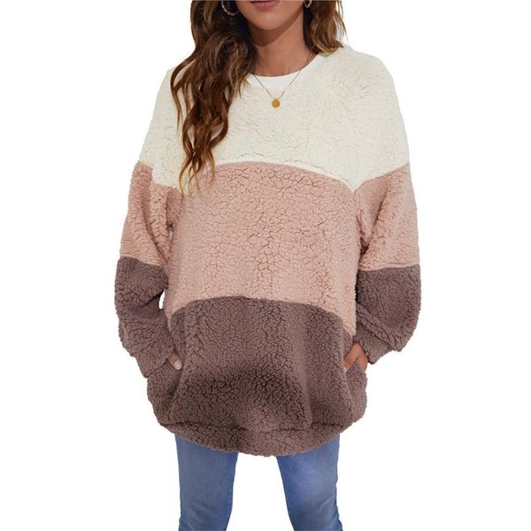 women's hoodies & sweatshirts winter colourblock sweatshirt thicken autumn pockets fashion womens plush long sleeve warm pullover top, Black
women's hoodies & sweatshirts winter colourblock sweatshirt thicken autumn pockets fashion womens plush long sleeve warm pullover top, Black