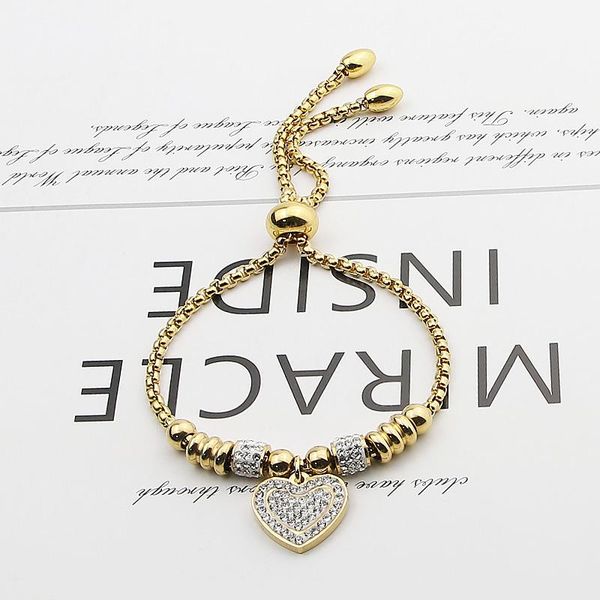 charm bracelets adjustable size full zircon heart bracelet stainless steel gold color for women kids christmas birthday gift, Golden;silver
charm bracelets adjustable size full zircon heart bracelet stainless steel gold color for women kids christmas birthday gift, Golden;silver
