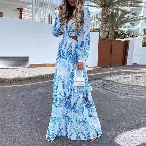 spring summer long sleeve maxi womens dress beach criss cross hollow out boho deep v neck ruffle party, Black;gray
spring summer long sleeve maxi womens dress beach criss cross hollow out boho deep v neck ruffle party, Black;gray