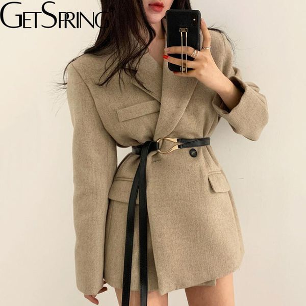 women's wool & blends getspring women coat bandage retro ladies coats and jackets winter khaki black fashion spring/autumn woolen 2021
women's wool & blends getspring women coat bandage retro ladies coats and jackets winter khaki black fashion spring/autumn woolen 2021
