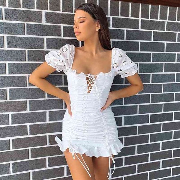lace up embriodery white summer dress women hollow out beach short puff sleeve ruffle ruched bodycon mini vestidos 210427, Black;gray
lace up embriodery white summer dress women hollow out beach short puff sleeve ruffle ruched bodycon mini vestidos 210427, Black;gray