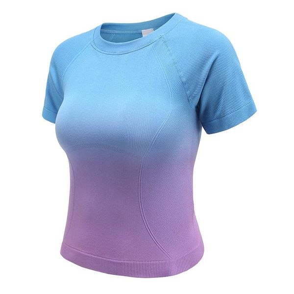 yoga outfit gradient sports t-shirt women seamless fashion gym running fitness shirts quick-dry short-sleeve workout sport shirt
yoga outfit gradient sports t-shirt women seamless fashion gym running fitness shirts quick-dry short-sleeve workout sport shirt