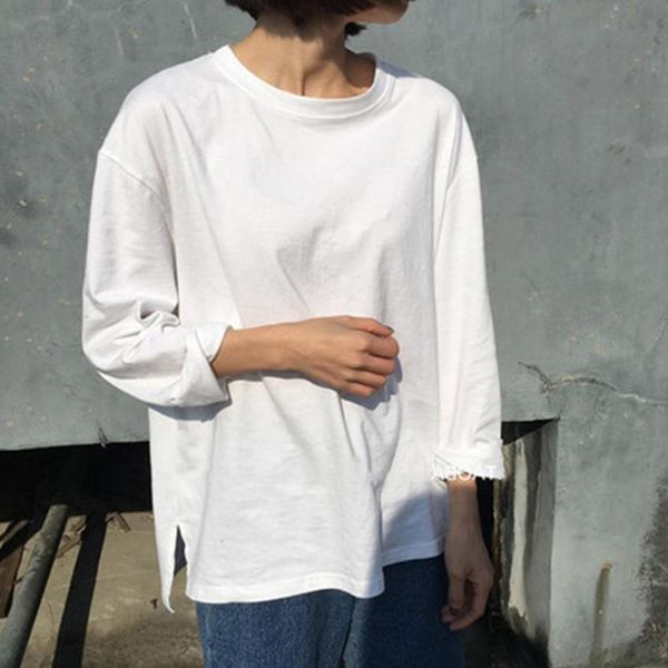 women's t-shirt female women cotton polyester black white solid long sleeve spring plus size tshirts
women's t-shirt female women cotton polyester black white solid long sleeve spring plus size tshirts