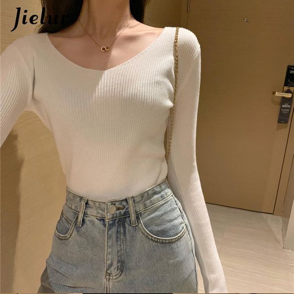 women's sweaters knitted solid color sweater women autumn winter pullovers basic v-neck pull femme chic jumper soft slim primer, White;black
women's sweaters knitted solid color sweater women autumn winter pullovers basic v-neck pull femme chic jumper soft slim primer, White;black