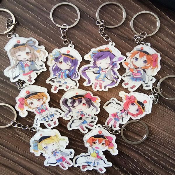keychains 9pcs/set kawaii anime keychain love livesailors costume kotori umi maki bag pendant llavero portachiavi keyring, Silver
keychains 9pcs/set kawaii anime keychain love livesailors costume kotori umi maki bag pendant llavero portachiavi keyring, Silver