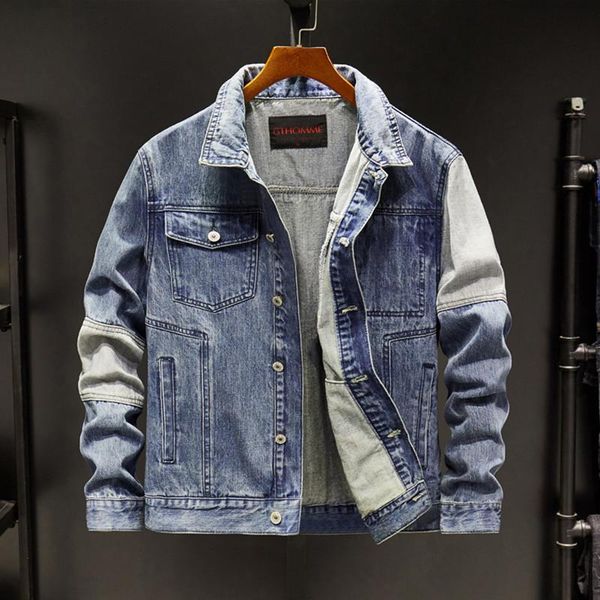 men's jackets fashion men denim jacket spring autumn thin cowboy casual coat mens splice sleeves male slim outerwear brand clothing, Black;brown
men's jackets fashion men denim jacket spring autumn thin cowboy casual coat mens splice sleeves male slim outerwear brand clothing, Black;brown
