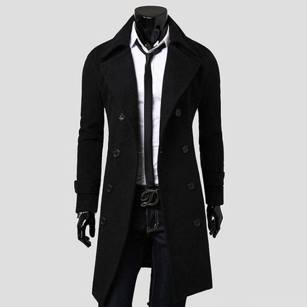 men's trench coats fashion autumn jacket long coat self-cultivation solid color double-breasted, Tan;black
men's trench coats fashion autumn jacket long coat self-cultivation solid color double-breasted, Tan;black