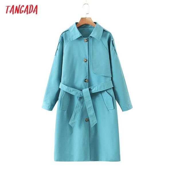 women's jackets tangada women solid long trench coat with belt 2021 autumn elegant female outwear windbreak 2z14, Black;brown
women's jackets tangada women solid long trench coat with belt 2021 autumn elegant female outwear windbreak 2z14, Black;brown