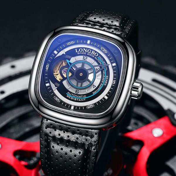 wristwatches men's sports watch mechanical square hollow through bottom trendy, Slivery;brown
wristwatches men's sports watch mechanical square hollow through bottom trendy, Slivery;brown