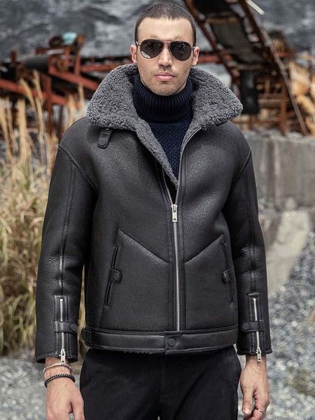 men's leather & faux 2021 winter mens shearling jacket black coat short fur parkas thicken sheepskin overcoat
men's leather & faux 2021 winter mens shearling jacket black coat short fur parkas thicken sheepskin overcoat
