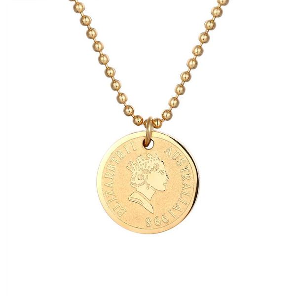 chains vintage design queen head portrait pendant necklace stainless steel bead jewelry for women souvenir gift, Silver
chains vintage design queen head portrait pendant necklace stainless steel bead jewelry for women souvenir gift, Silver