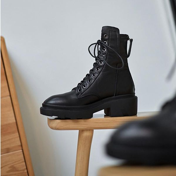 boots short ankle increasing heel wedges elastic motorcycle women winter genuine leather shoes, Black
boots short ankle increasing heel wedges elastic motorcycle women winter genuine leather shoes, Black