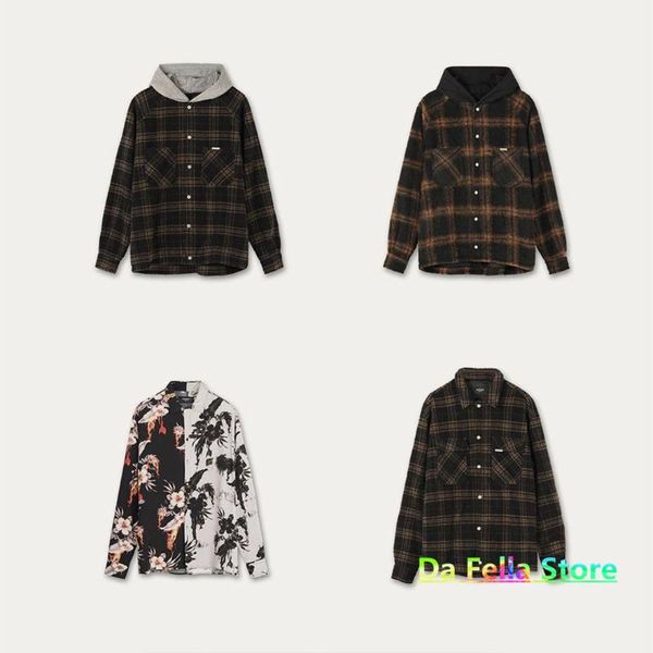 men's casual shirts slightly oversized represent hooded overshirt 20fw men women 1:1 plaid wool cotton blend jersey hood blouse, White;black
men's casual shirts slightly oversized represent hooded overshirt 20fw men women 1:1 plaid wool cotton blend jersey hood blouse, White;black