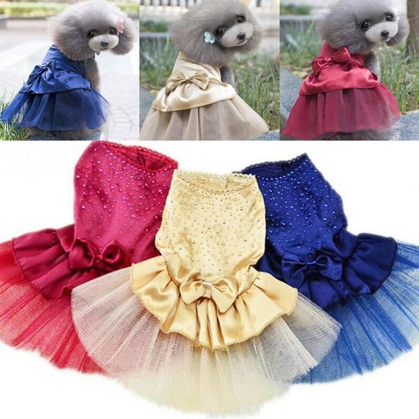 dog apparel sweety princess dress pet cat tutu rhinestone bowknot puppy party wedding clothes
dog apparel sweety princess dress pet cat tutu rhinestone bowknot puppy party wedding clothes