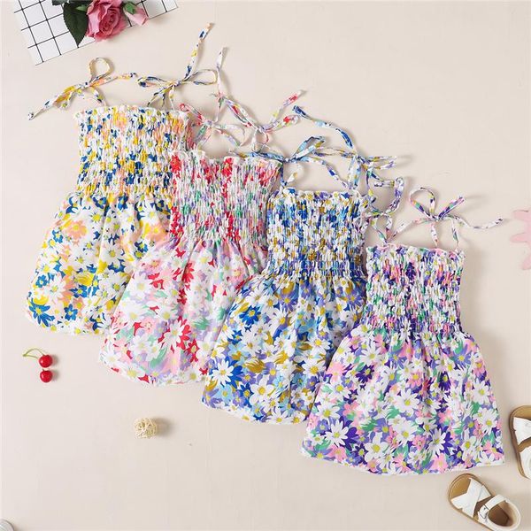 girl's dresses toddler baby girl summer flower dress kids clothes ruffle strap princess sundress fashion outfits children, Red;yellow
girl's dresses toddler baby girl summer flower dress kids clothes ruffle strap princess sundress fashion outfits children, Red;yellow