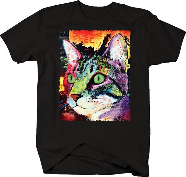 women's t-shirt multicolor big green eyed cat looking onto distance animal lover short sleeve street wear women, White
women's t-shirt multicolor big green eyed cat looking onto distance animal lover short sleeve street wear women, White
