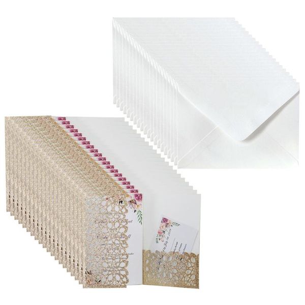 20pcs glitter hollow lace invitation cards envelopes for wedding invite supplies g92b greeting
20pcs glitter hollow lace invitation cards envelopes for wedding invite supplies g92b greeting