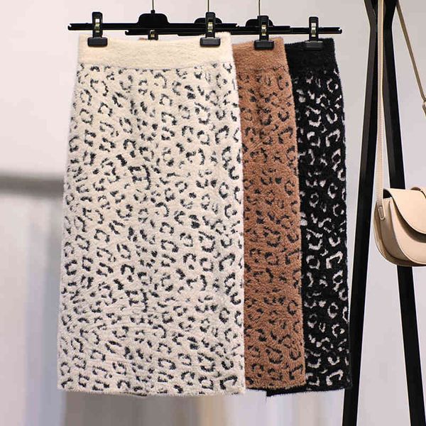 skirts winter warm & cashmere leopard knitted mid pencil autumn back split stretch tube calf long skirts khaki beige, Black 
skirts winter warm & cashmere leopard knitted mid pencil autumn back split stretch tube calf long skirts khaki beige, Black