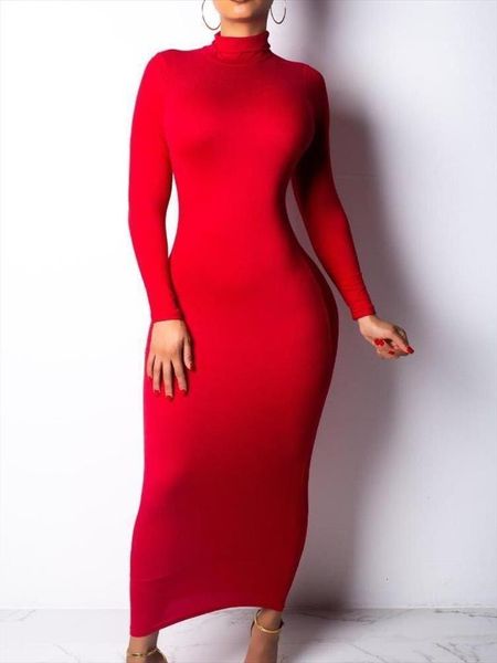 bodycon long sleeve womens dress turtleneck autumn winter red black white club party midi, Black;gray
bodycon long sleeve womens dress turtleneck autumn winter red black white club party midi, Black;gray