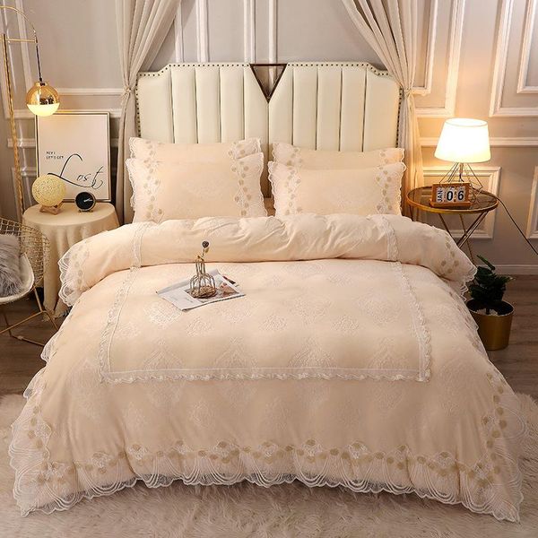 bedding sets korean style lace embroidery crystal velvet set thick fleece warm winter duvet cover quilted bedspread pillowcases
bedding sets korean style lace embroidery crystal velvet set thick fleece warm winter duvet cover quilted bedspread pillowcases