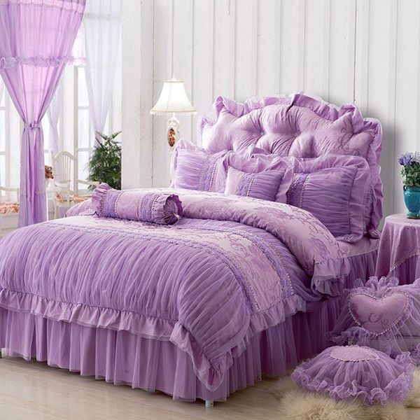 bedding sets solid color princess lace jacquard satin purple bed set duvet cover bedspread skirt sheets linen luxury cotton
bedding sets solid color princess lace jacquard satin purple bed set duvet cover bedspread skirt sheets linen luxury cotton