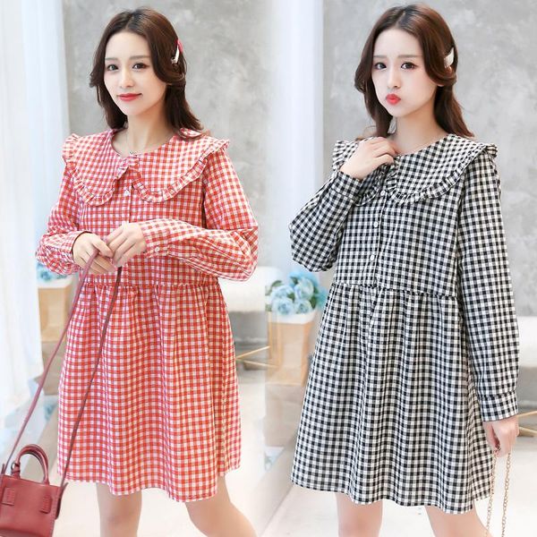 8956# maternity clothes spring autumn cotton long sleeves loose stylish shirt dress pregnant women mom dresses, White
8956# maternity clothes spring autumn cotton long sleeves loose stylish shirt dress pregnant women mom dresses, White